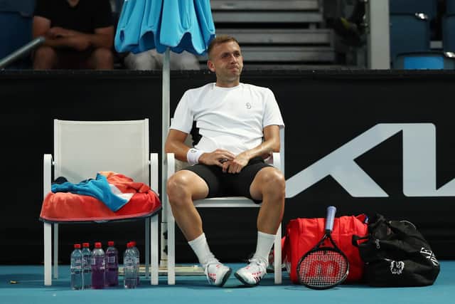 Dan Evans failed to build on his first ATP Tour title, losing to Cameron Norrie in Melbourne Park. Picture: Mark Metcalfe/Getty Images