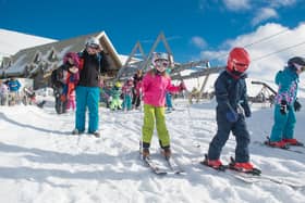 Family skiing at The Lecht ski centre in the Cairngorms PIC: Stevie McKenna / Ski-Scotland