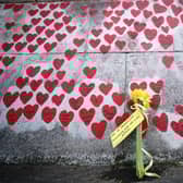The National Covid Memorial Wall in London.