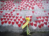 The National Covid Memorial Wall in London.