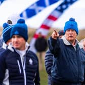 Donald Trump visited Menie earlier this month to "cut ribbon" on the construction of the second course. PIC: Contributed.