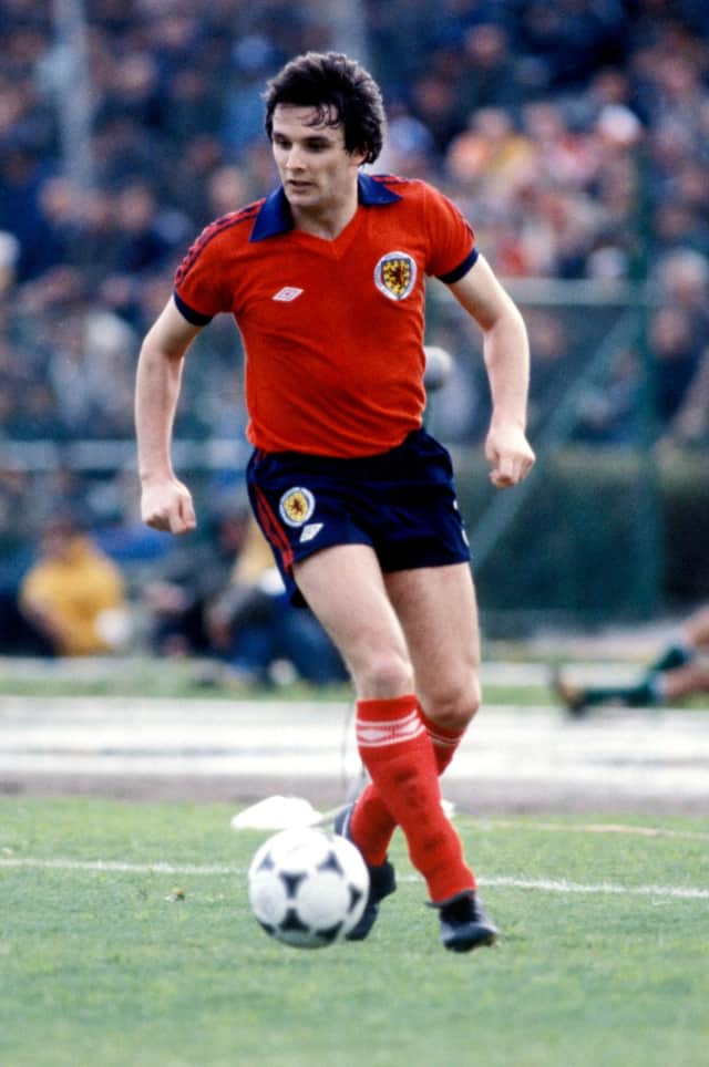 Frank Gray in action in the first ever meeting between Scotland and Israel in Tel Aviv in February, 1981.