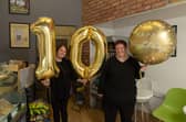 Cherie (Supported Volunteer) and Amanda Traill (Head of Operations) celebrate Social Bite Aberdeen’s 10th birthday.