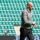Dejected Hibs manager David Gray after the 2-0 defeat to Celtic  (Photo by Craig Foy / SNS Group)