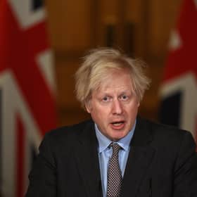 Prime Minister Boris Johnson during a media briefing in Downing Street, London, on coronavirus (Covid-19)