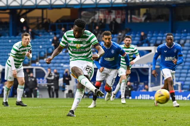 Odsonne Edouard's missed penalty in Sunday's Scottish Cup tie was only his second failure out of the 11 spot-kicks he has taken across his four seasons in Scotland. (Photo by Rob Casey / SNS Group)