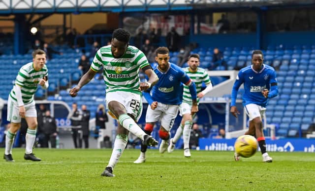 Odsonne Edouard's missed penalty in Sunday's Scottish Cup tie was only his second failure out of the 11 spot-kicks he has taken across his four seasons in Scotland. (Photo by Rob Casey / SNS Group)