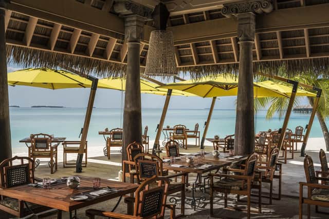 Dining barefoot a short stroll from the beach is encouraged in the Maldives. Pic: Contributed