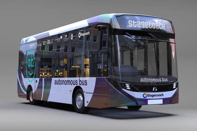 Stagecoach's new autonomous bus which has travelled across the Forth Road Bridge