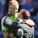 Brendan Rodgers has challenged Celtic to ensure the retiring Joe Hart bows out in a blaze of glory next month. Pic: Steve Welsh/PA Wire.