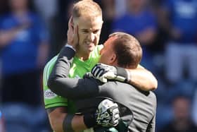 Brendan Rodgers has challenged Celtic to ensure the retiring Joe Hart bows out in a blaze of glory next month. Pic: Steve Welsh/PA Wire.