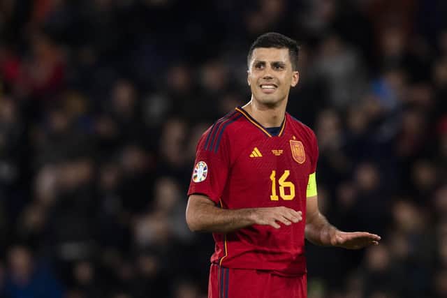 Spain midfielder Rodri could go from Scottish nemesis to hero (Photo by Craig Foy / SNS Group)