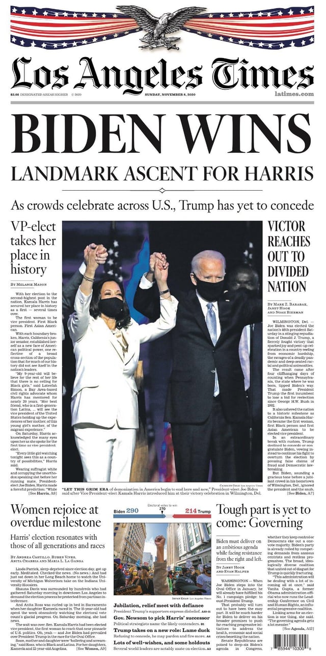 In Pictures How 15 Newspapers Across America And The Globe Reacted To Joe Biden Winning The Us Election The Scotsman In Pictures How 15 Newspapers Across America And The Globe Reacted To Joe Biden Winning The Us Election The Scotsman