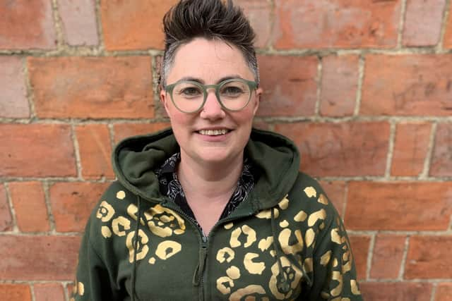 Ellis Beardsmore (they/them), trainee psychotherapist and co-founder of Pride Outside