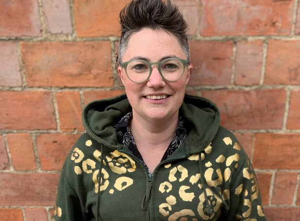 Ellis Beardsmore (they/them), trainee psychotherapist and co-founder of Pride Outside