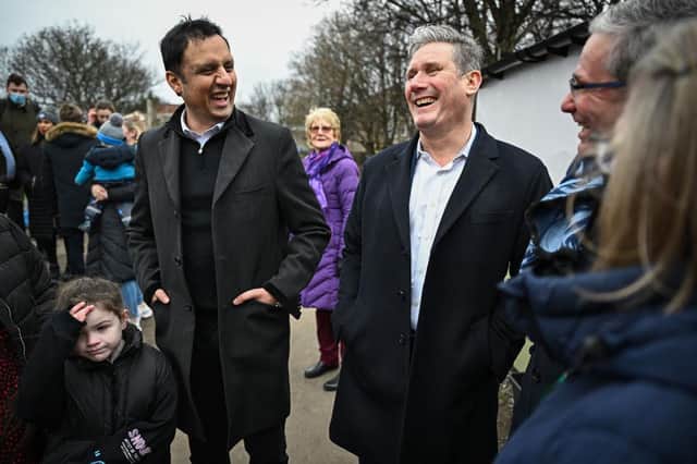 Labour Party leader Sir Keir Starmer and the leader of Scottish Labour, Anas Sarwar, in Glasgow last week (Picture: Jeff J Mitchell/Getty Images)