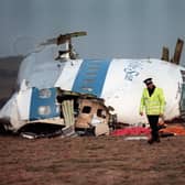 The remains of Pan Am Flight 103, photographed on 22 December 1988, in Lockerbie. PIC: Roy Leykey / AFP / Getty Images