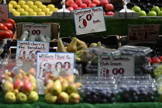 UK inflation shot up unexpectedly last month as vegetable shortages pushed food prices to their highest rate in more than 45 years, according to official figures. (Photo by JUSTIN TALLIS/AFP via Getty Images)