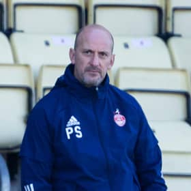 Paul Sheerin looks on during Aberdeen's 1-0 Scottish Cup win over Dumbarton