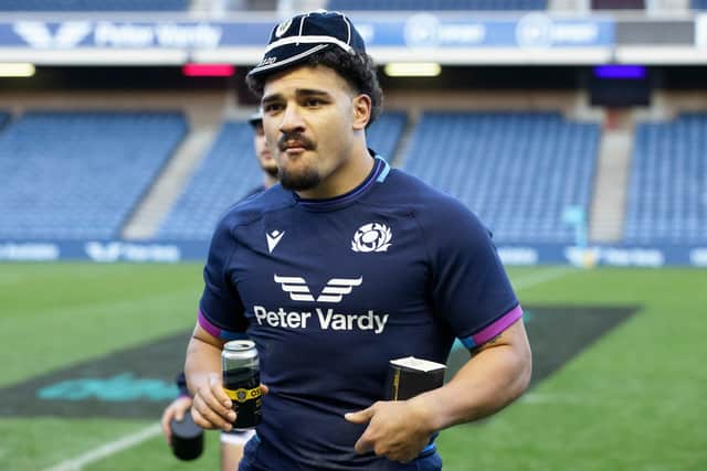 Glasgow centre Sione Tuipulotu earned his first Scotland cap in the Autumn Nations Series win over Tonga. (Photo by Craig Williamson / SNS Group)