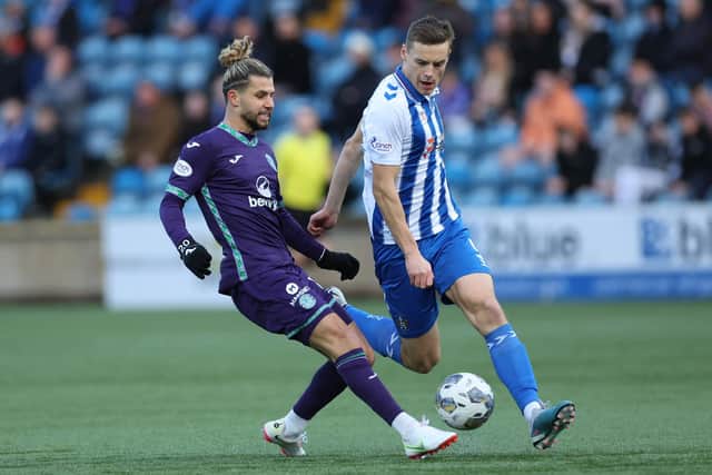Bournemouth loanee Emiliano Marcondes impressed as Hibs' playmaker at Rugby Park.