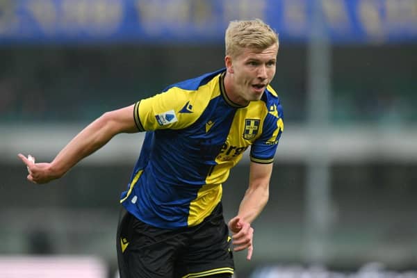 Former Hibs left-back Josh Doig, pictured in action for Hellas Verona last season, is set to complete a £5m move to Serie A rivals Torino. (Photo by Alessandro Sabattini/Getty Images)