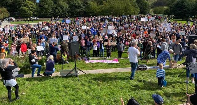 Hundreds attended a Covid protest at Holyrood at the weekend