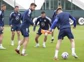 Scott McKenna during Scotland training ahead of Wednesday's clash with Armenia.