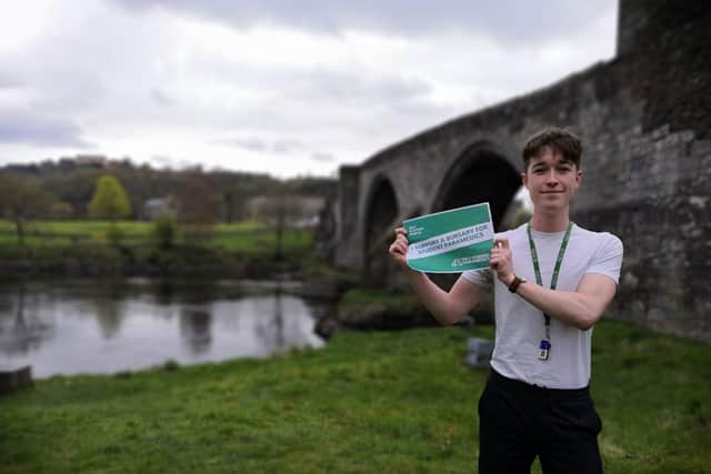 Matthew Devlin, a student paramedic who campaigned for the bursary.