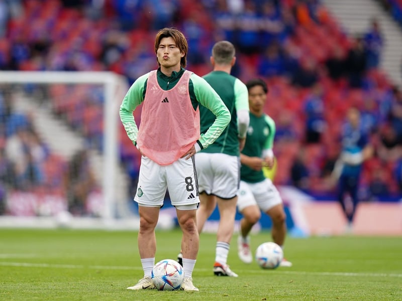 Hampden is normally a happy hunting ground for the Japanese. Indeed, he scored the opening goal in last season's Scottish Cup final. Not today, though. Furuhashi was largely starved of meaningful service and on the rare occasion he saw the ball, he was snuffed out quickly. Replaced on hour-mark. 4