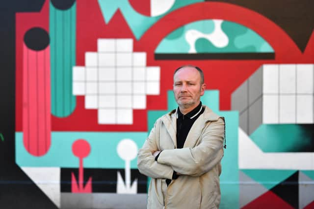 Portrait of Jim Monaghan, 57, Govanhill community organiser and poet. Picture: John Devlin