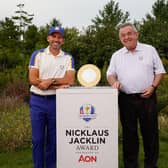 Sergio Garcia and Tony Jacklin at Whistling Straits. Picture: Hailey Garrett/PGA of America.