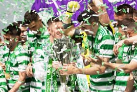 Celtic reclaimed the Premeirship trophy. (Photo by Craig Williamson / SNS Group)