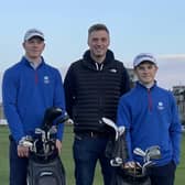 Gregor and Connor Graham, pictured with their sponsor Andrew Kennedy of Clayton Caravan Park at St Andrews, have been selected in the men's side to represent Scotland in next month's European Team Championship B Division in Slovakia.