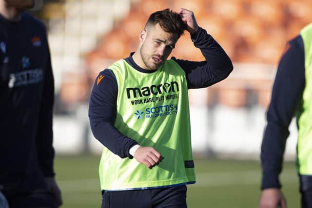 Wes Goosen during an Edinburgh training session at the DAM Health Stadium this week. (Photo by Ewan Bootman / SNS Group)
