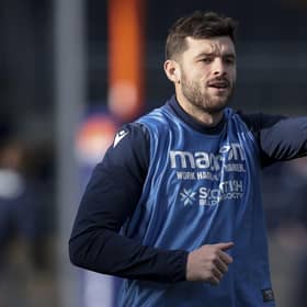 Blair Kinghorn during an Edinburgh Rugby training session at Hive Stadium, on November 7. (Photo by Ewan Bootman / SNS Group)