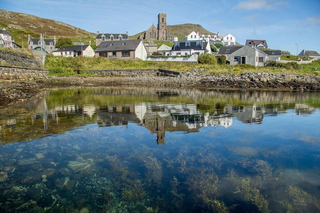 Jan Macneil says that the Outer Hebrides island, connected to adjacent island Vatersay by a causeway, is "the most beautiful place ever".