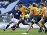 Scotland wing Duhan van der Merwe on the attack against Australia during last season's 15-13 win in the Autumn Nations Series. (Photo by Craig Williamson / SNS Group)