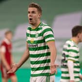 Kristoffer Ajer in action for Celtic during the 1-0 win over Aberdeen on Saturday (Photo by Alan Harvey / SNS Group)