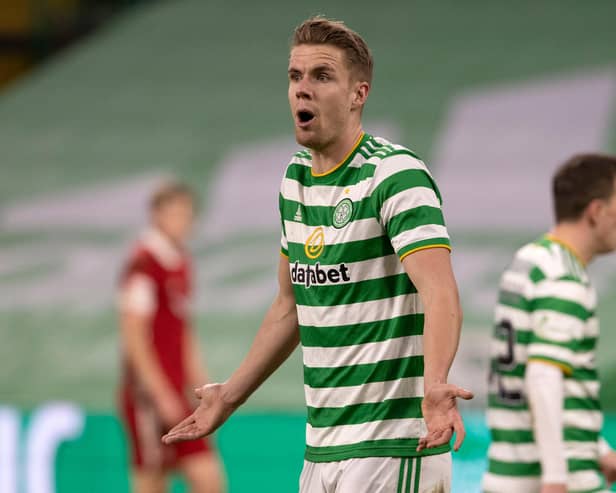 Kristoffer Ajer in action for Celtic during the 1-0 win over Aberdeen on Saturday (Photo by Alan Harvey / SNS Group)