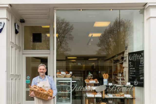 Jon Wood outside Bakery Andante