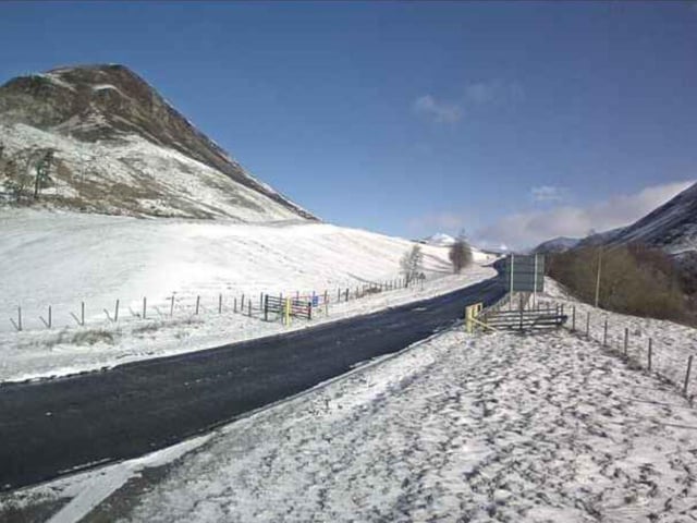 Snow and ice at the Spittal of Glenshee