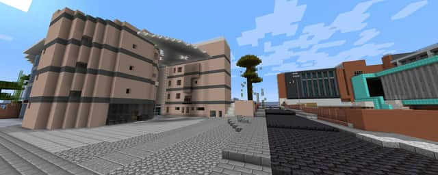 The challenge to recreate both the inside and outside of Abertay University using Minecraft took around six weeks in total and over 700,000 Minecraft blocks