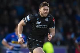 Ollie Smith was yellow carded and scored a try in Glasgow's win in Perpignan. (Photo by Ross MacDonald / SNS Group)