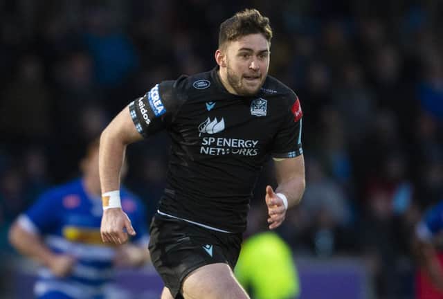 Ollie Smith was yellow carded and scored a try in Glasgow's win in Perpignan. (Photo by Ross MacDonald / SNS Group)