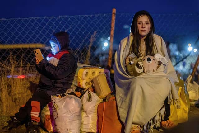 Millions of Ukrainians have been forced to flee from their lives as a result of the Russian invasion (Picture: Wojtek Radwanski/AFP via Getty Images)