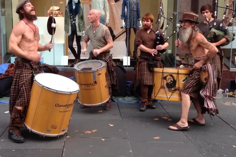 Clanadonia is a Scottish tribal pipes and drums group that originated in Glasgow. As written on their website: “Our music, our passion, our culture, our history, our people and our ancestral bloodlines are all bonded within our music…”