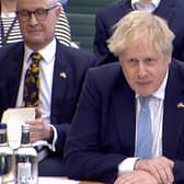 Prime Minister Boris Johnson answering questions in front of the Liaison Committee