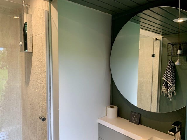 A shower room, complete with fluffy towels, is a short walk away.