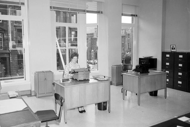 The National Mutual Life Association of Australasia had an office at 27 George Street in the 1960s. The 'light and spacious interior' is pictured in May 1962.